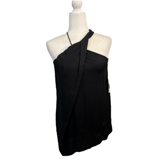 MNG Premium Halter Top High Neck Black Blouse Women XS - Picture 1 of 13